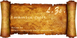 Lenkovics Zsolt névjegykártya