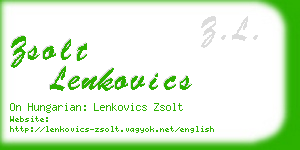 zsolt lenkovics business card